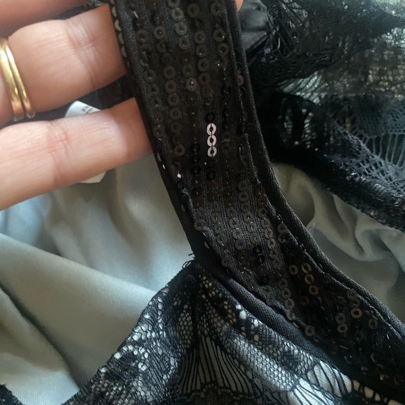 SEXY FLAPPER 5PC 🖤BLACK🖤 LACE ADULT COSTUME SIZE MEDIUM 🌟NWT🌟 - Picture 6 of 16